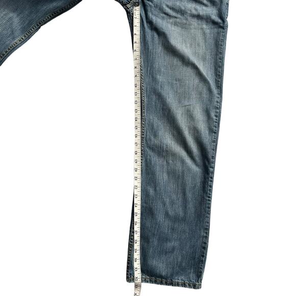 Levis Mens 505 Straight Fit Blue Denim Jeans 5 Pocket Style 38 W 32 L - Picture 14 of 15